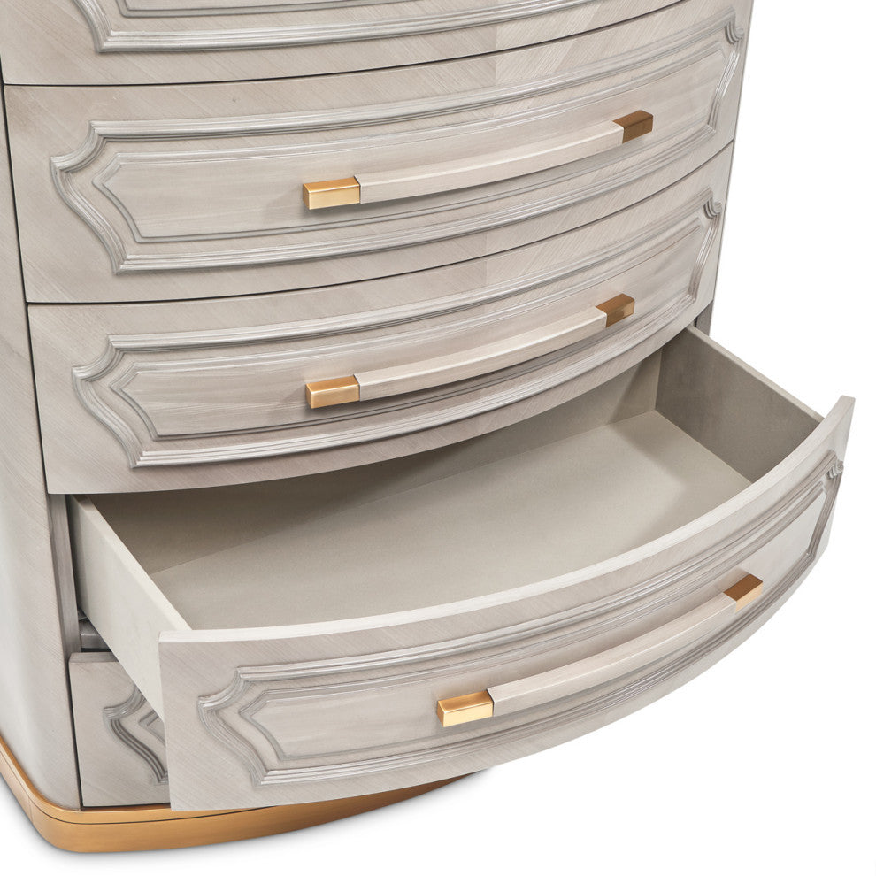St. Charles 5-Drawer Highboy Chest, Dove Gray