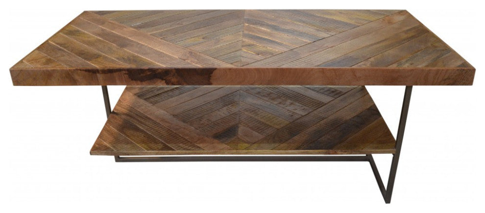 Rectangular Wooden Coffee Table With Storage
