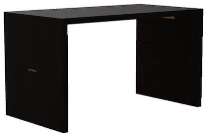 Maxwell 52" Dining Table, Finish: Ebony, Brass