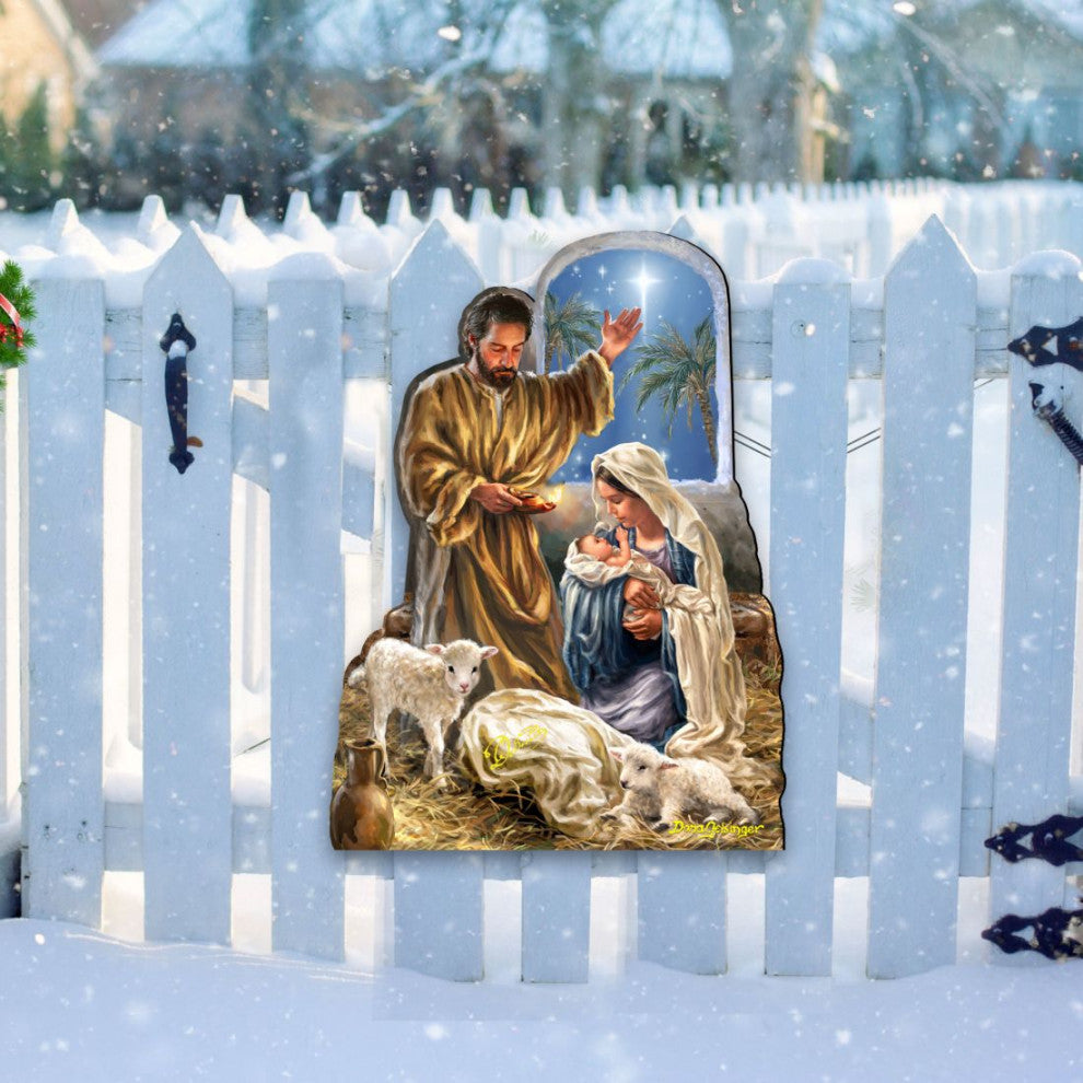 Glory to God Nativity Door Decor by D. Gelsinger Nativity Holiday Decor