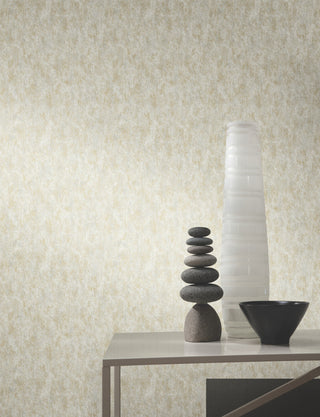 Neutral & Gold Shimmering Patina Wallpaper