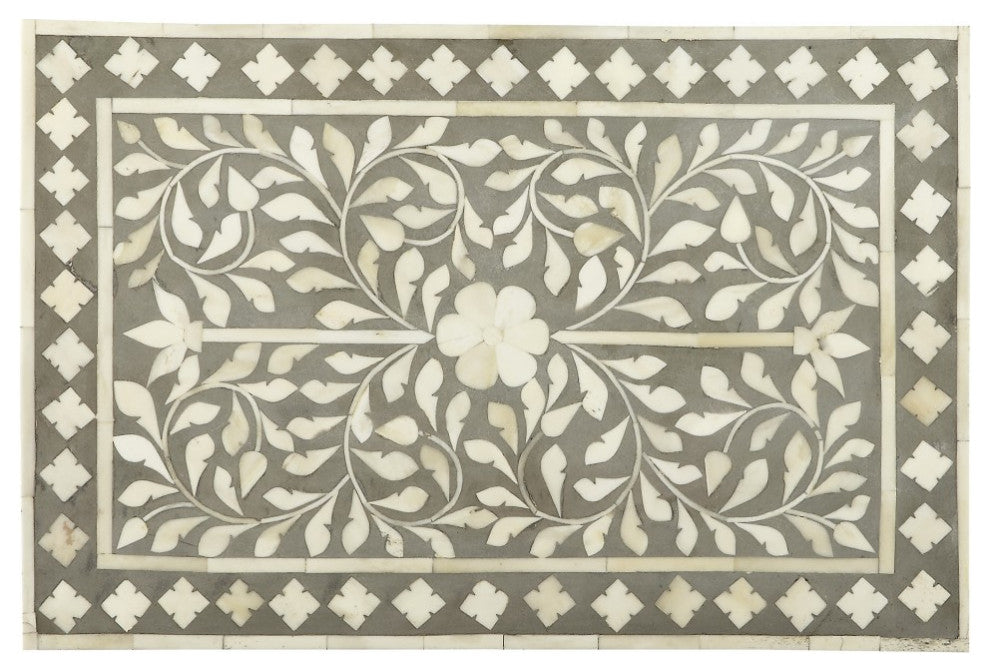 Vivienne Grey Bone Inlay Accent Chest