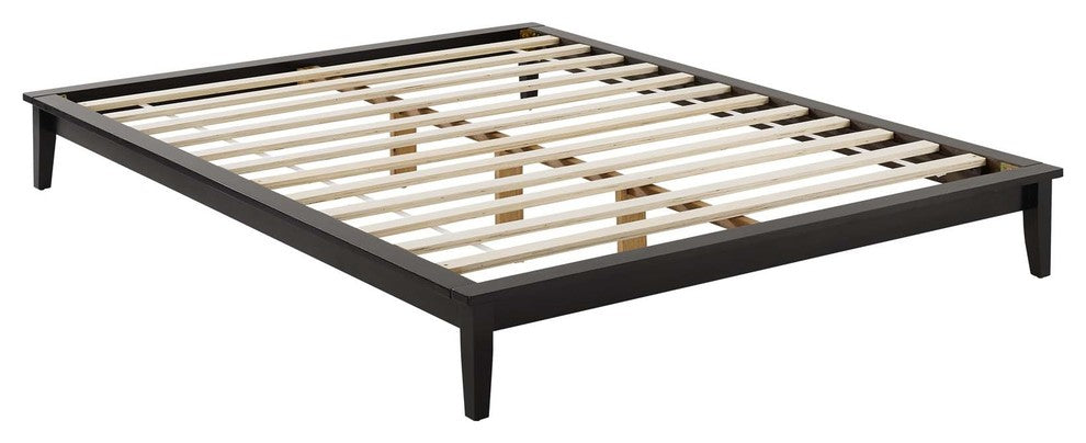 Lodge Queen Wood Platform Bed Frame, Walnut