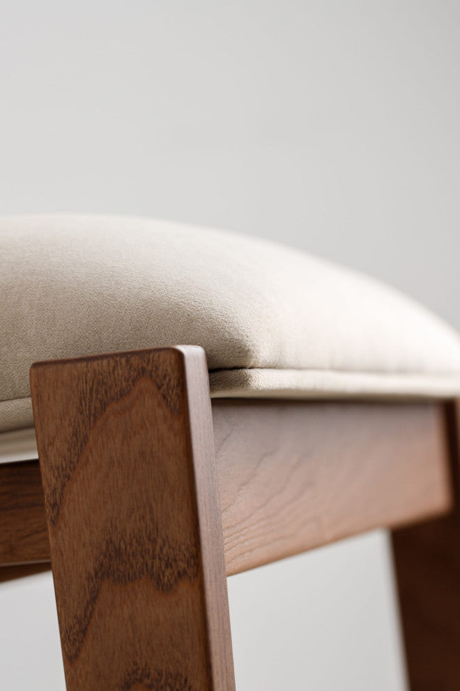 Ellis Dining Chair Brown With Beige Material