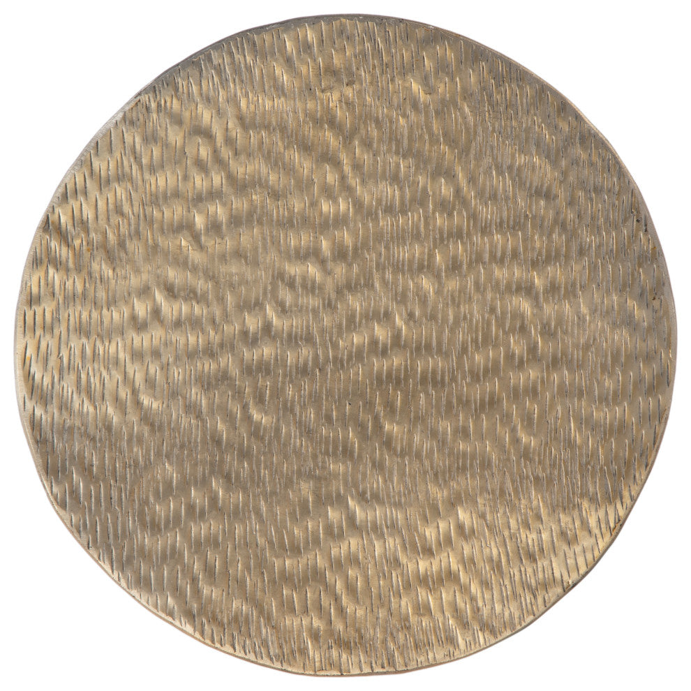 Flen 12" W Round Aluminum Modern End Table