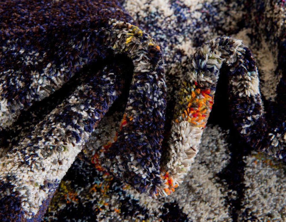 Unique Loom Navy Blue Pollock Vita 5' 0 x 8' 0 Area Rug