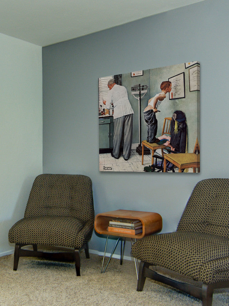 "Before the Shot" Painting Print on Canvas by Norman Rockwell