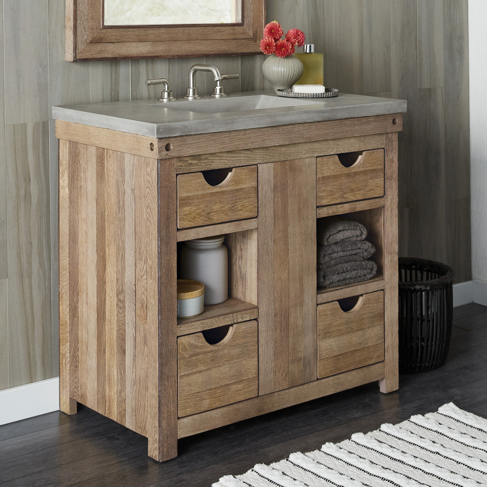 Vintner's Freestanding Single Bathroom Vanity, Chardonnay, 36"