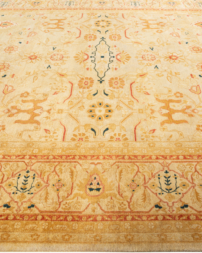 Mogul, One-of-a-Kind Hand-Knotted Area Rug, Ivory, 8' 3" x 10' 1"
