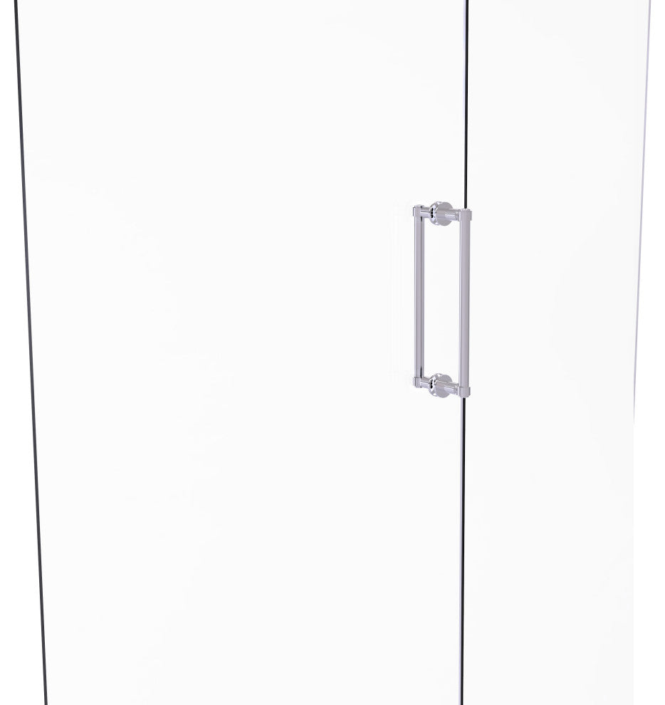 Contemporary 12" Back to Back Shower Door Pull, Polished Chrome