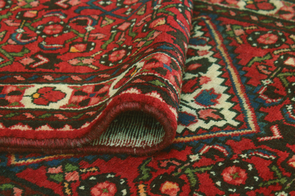 Fine Vintage Distressed Aazim Red/Ivory Runner, 2'11 x 14'0
