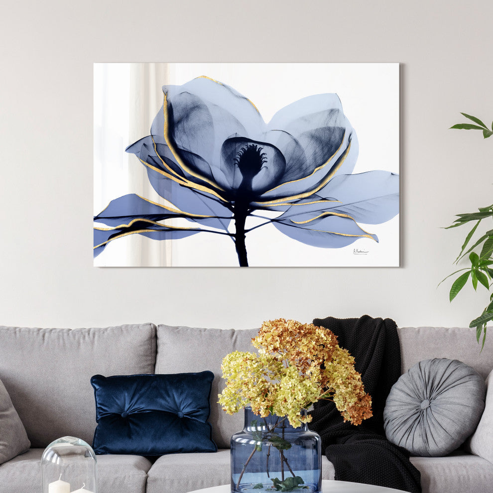 "Golden Midnight 2"Frameless Free Floating Panel Graphic Wall Art, 32"x48"