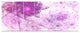 Light Purple Rotating Polyhedron, Abstract Canvas Wall Art, 83"x32", 7 Panels
