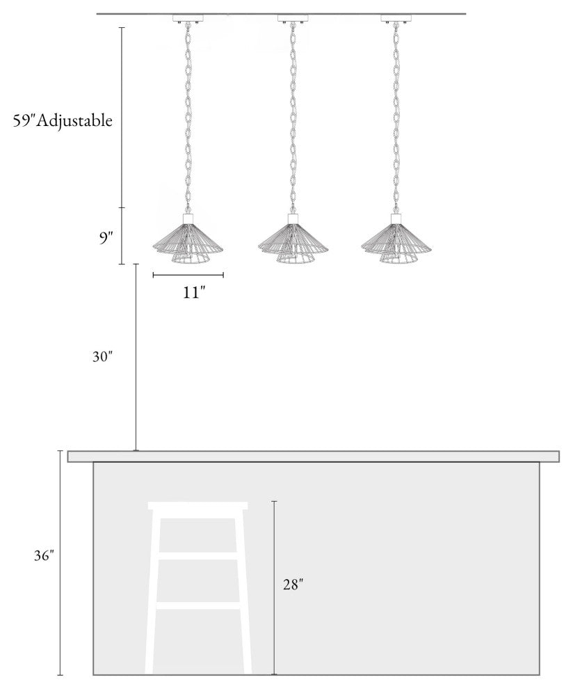 LNC Artmatrwer 1-Light 11" Modern Geometric Metal Pendant Light, Brass