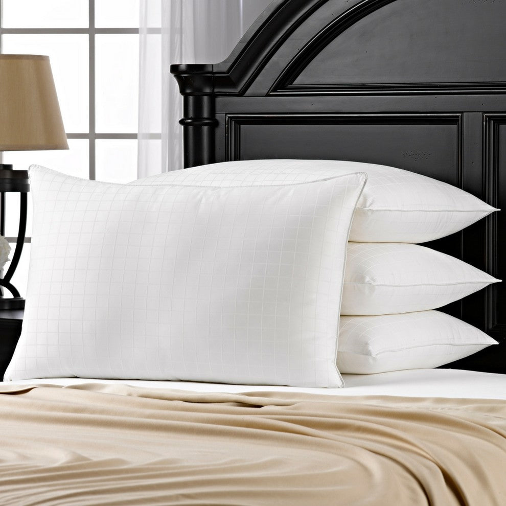 4-Pack Gusseted Microfiber Medium Density Pillows, Queen