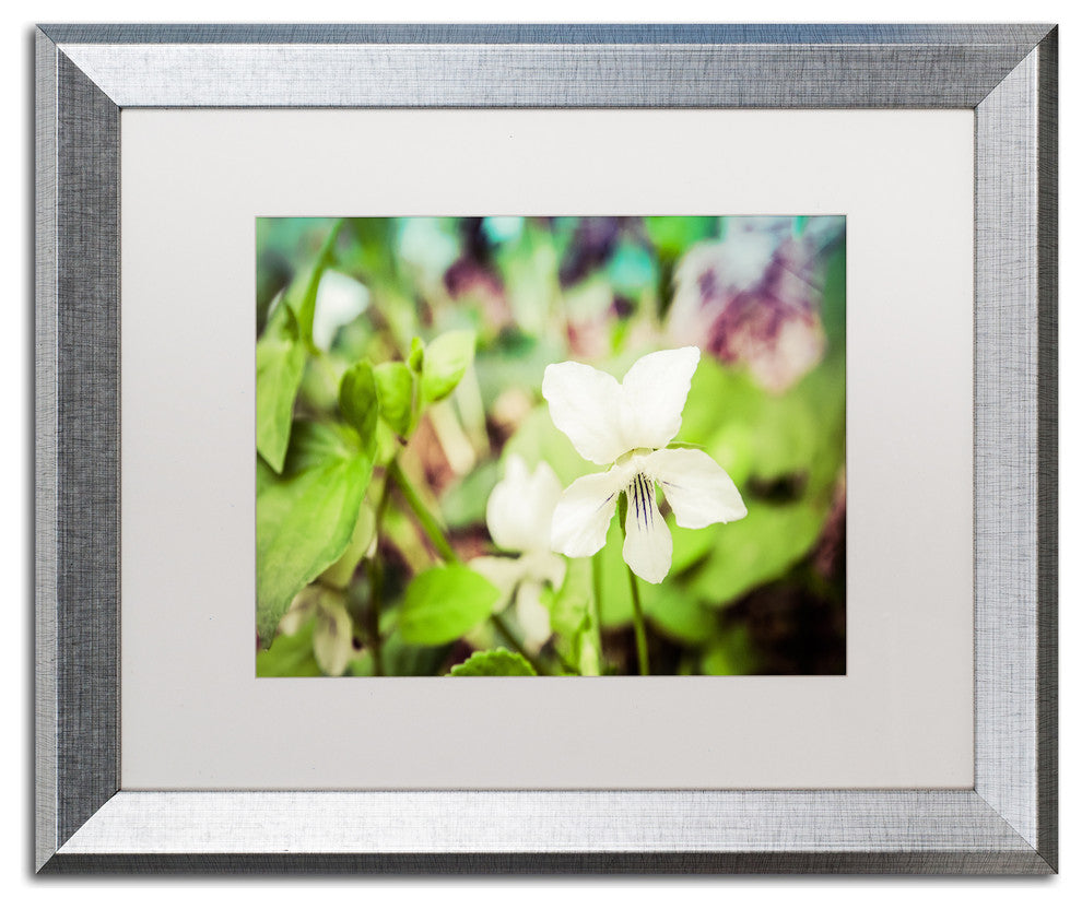 PIPA Fine Art ''Tranquil China Violet'' Matted Framed Art, 20x16