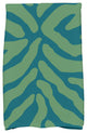 Animal Stripe Geometric Print Kitchen Towel, Teal