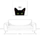 Designs Direct Curious Hello Black Cat 36x36 Canvas Wall Art