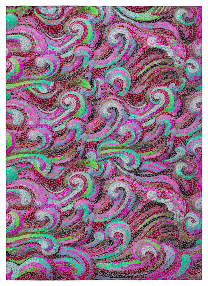Indoor/Outdoor Seabreeze SZ14 Scarlett Machine Washable 5' x 7'6" Rug