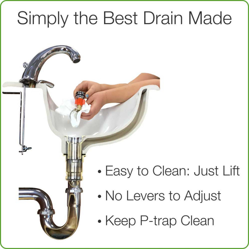 Patented Pop Down Drain, Pvd Brushed / Satin Brass