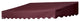 6' Traditional Door Canopy in a Box,  Burgundy