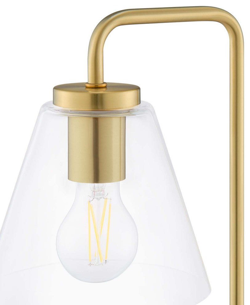 Table Desk Lamp, Gold, Glass, Modern, Mid Century Cafe Bistro Hospitality