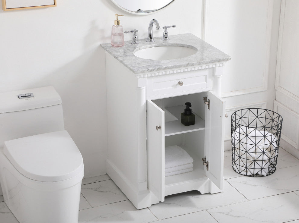Home Living 24" Single Bathroom Vanity, White