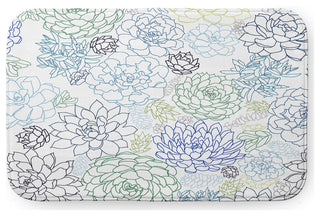 Blue Rectangular Opal Pet Feeding Mat for Dogs or Cats