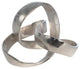 Aluminum Knot Sculpture, 7", Silver Matte