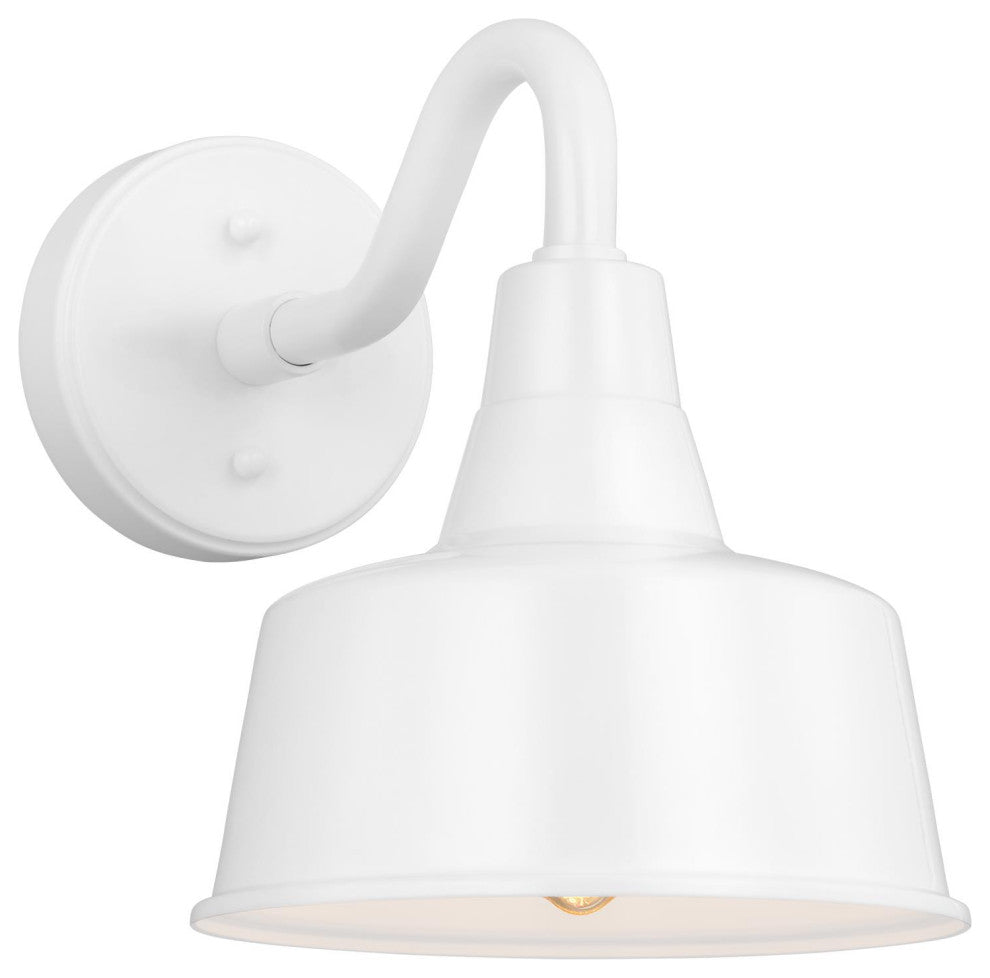 Barn Light Small One Light Outdoor Wall Lantern, White