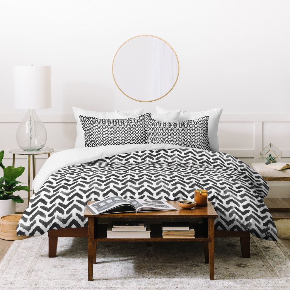 Wonder Forest Sketchy Chevron Duvet Cover Set, Twin XL