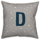 Monogram D Space Doodle 16x16 Spun Poly Pillow