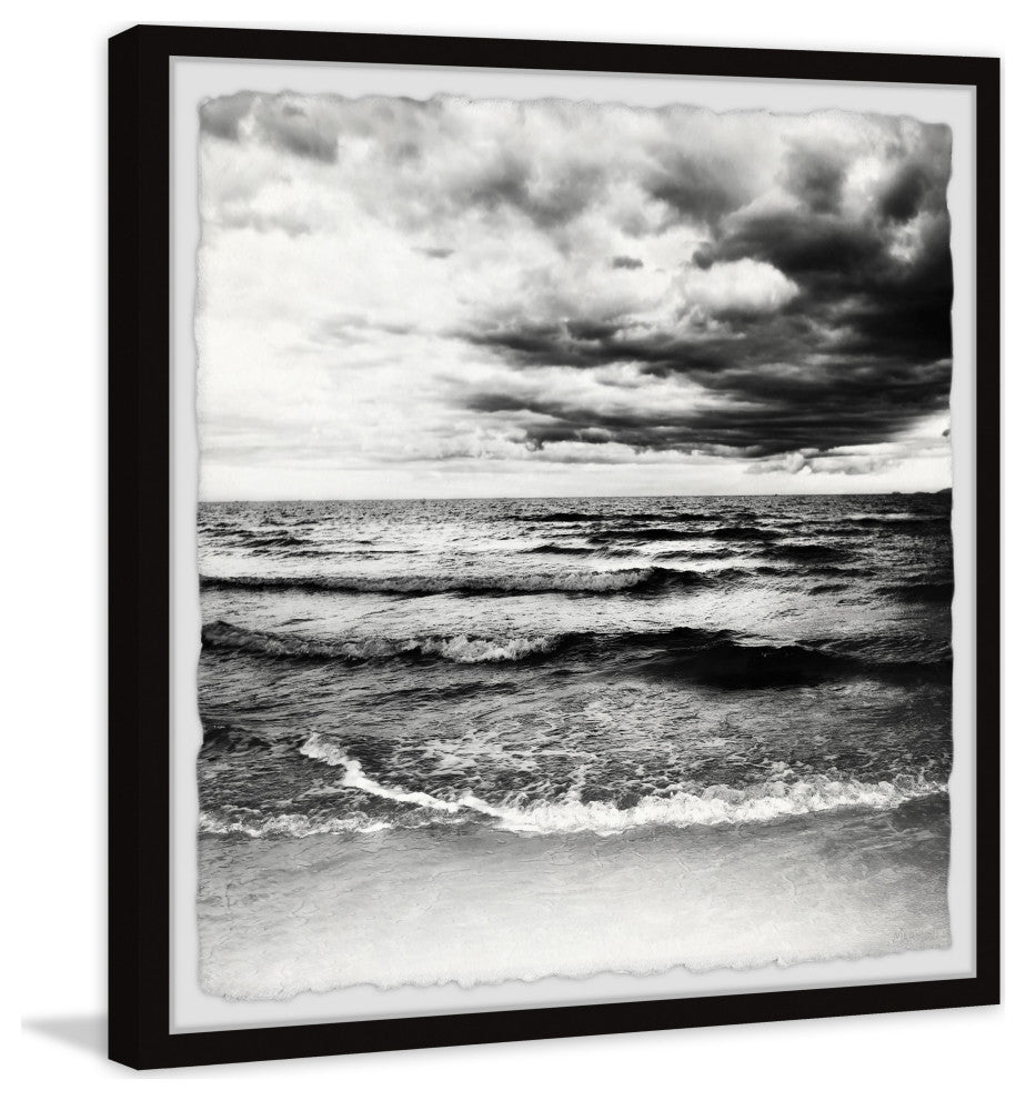 "Black Clouds" Framed Painting Print, 24x24