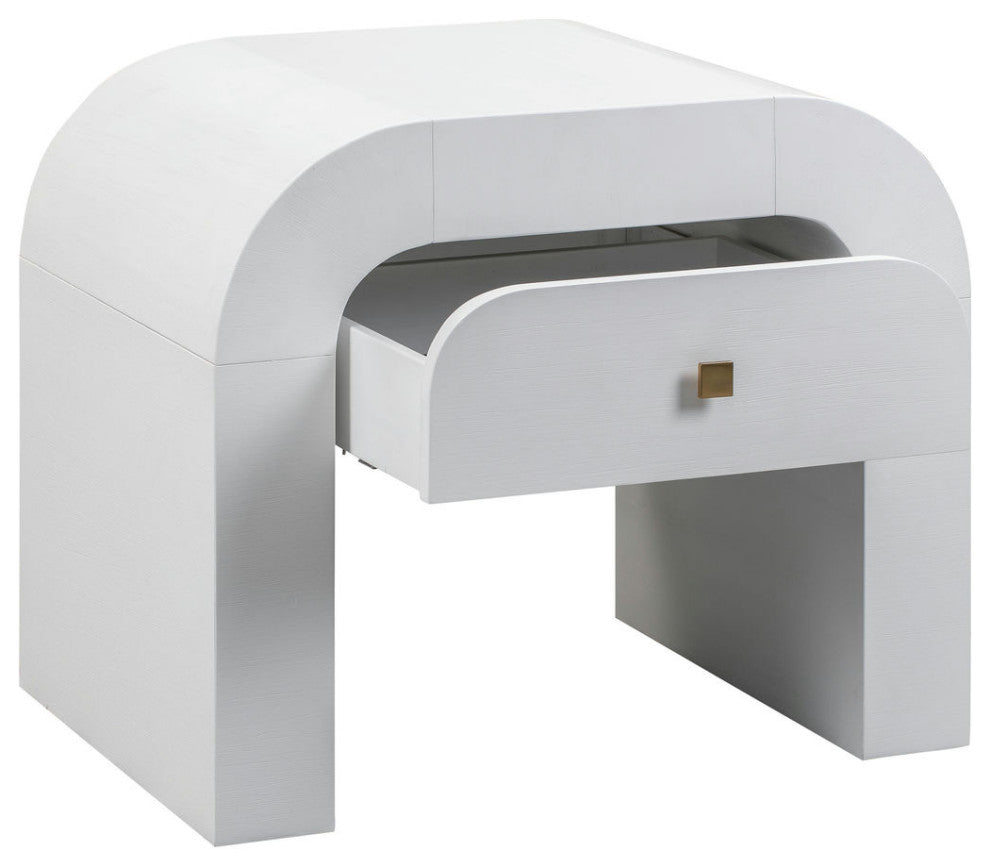 Hump White Nightstand - White