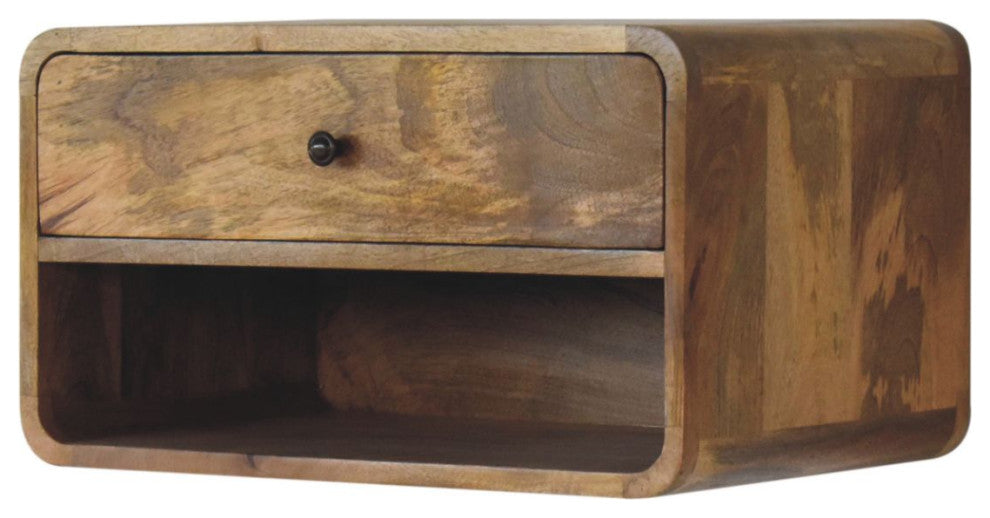 Large Floating Curve Open Slot Bedside