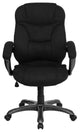 High Back Microfiber UpholsteOffice Chair, Black