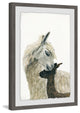 "Momma Lllama" Framed Painting Print, 12"x18"