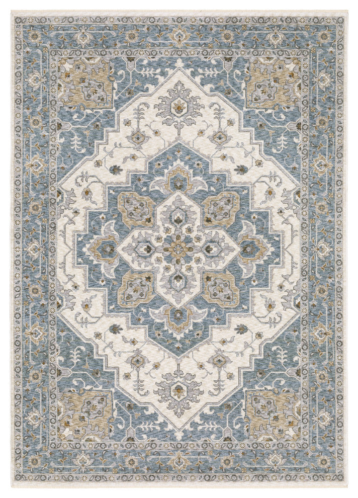 Oriental Weavers Maharaja 051F1 Medallion Rug, Blue, 3'3"x5'