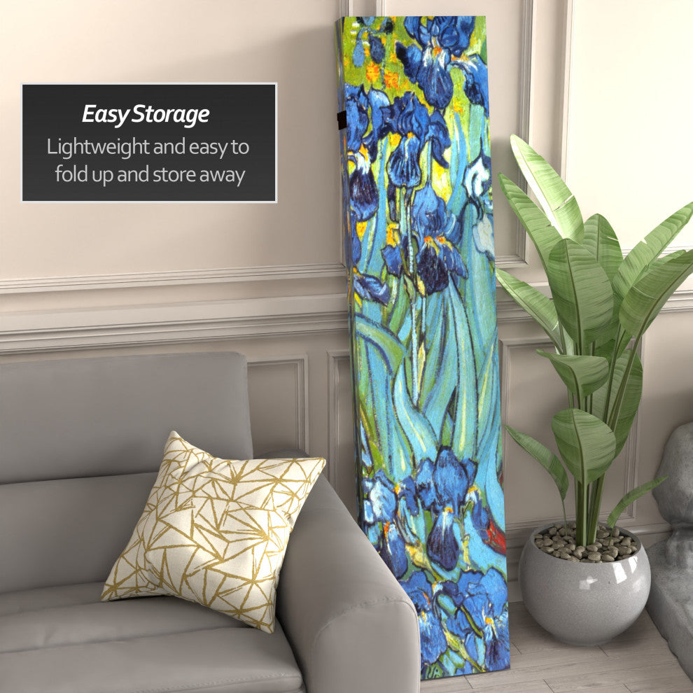 6' Tall Double Sided Works of Van Gogh Canvas Room Divider