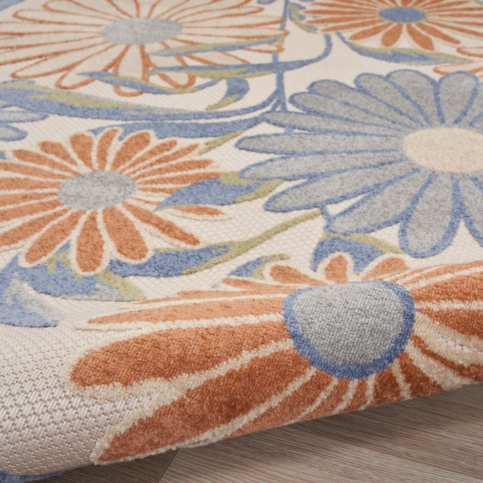 Nourison Aloha 2' x 6' Beige Multicolor Contemporary Rug