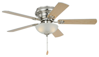 Expo 42" Flushmount Ceiling Fan, Satin Nickel/Maple/Silver