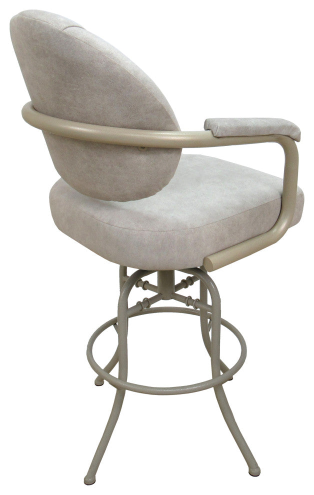 Swivel Tilt Metal Counter 26" 30" Bar Stool M-70, Outlier Stucco - Beige, 30"
