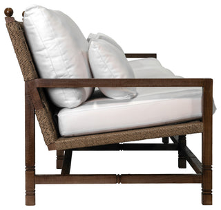 Vaterra Teak And Rattan Patio 3-Seat Sofa
