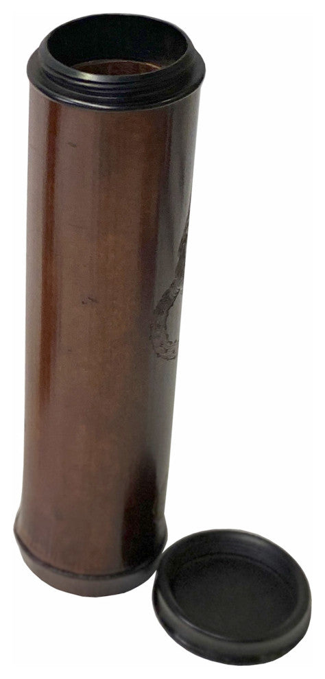 Chinese Bamboo Carved Scenery Column Shape Incense Holder Display Art Hws1743B