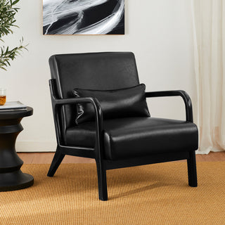 Set of 2 Modern Leatherette Accent  Armchair