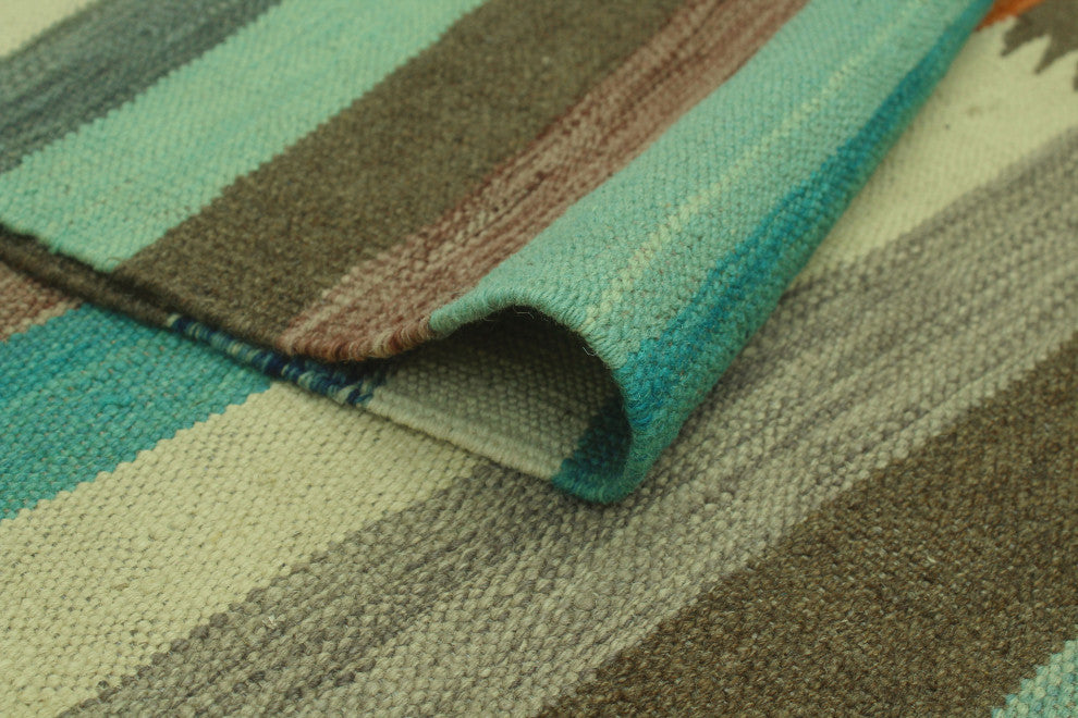 Winchester Kilim Allan Light Green/Ivory Rug, 6'5x9'9