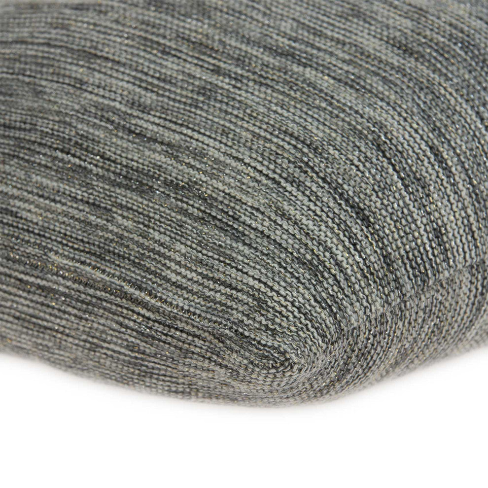HomeRoots Casual Square Heather Gray Accent Pillow Cover