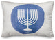 Watercolor Menorah 14"x20" Throw Pillow