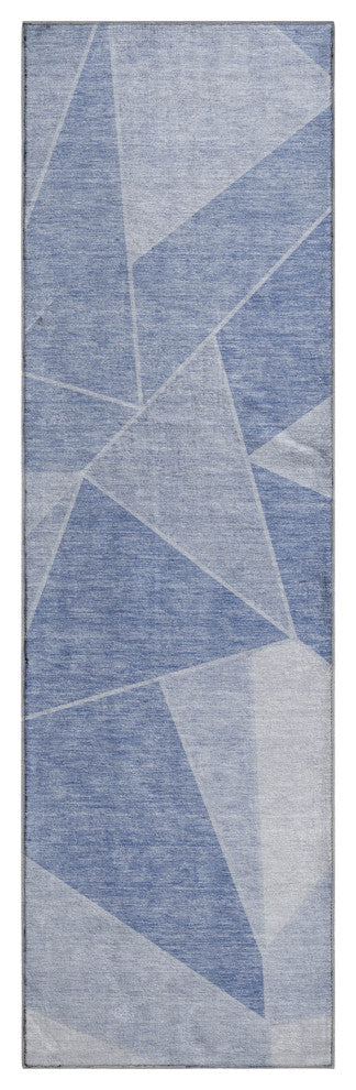 Premium Machine Washable Mayfield AMF636 Sky 2'3" x 7'6" Runner Rug