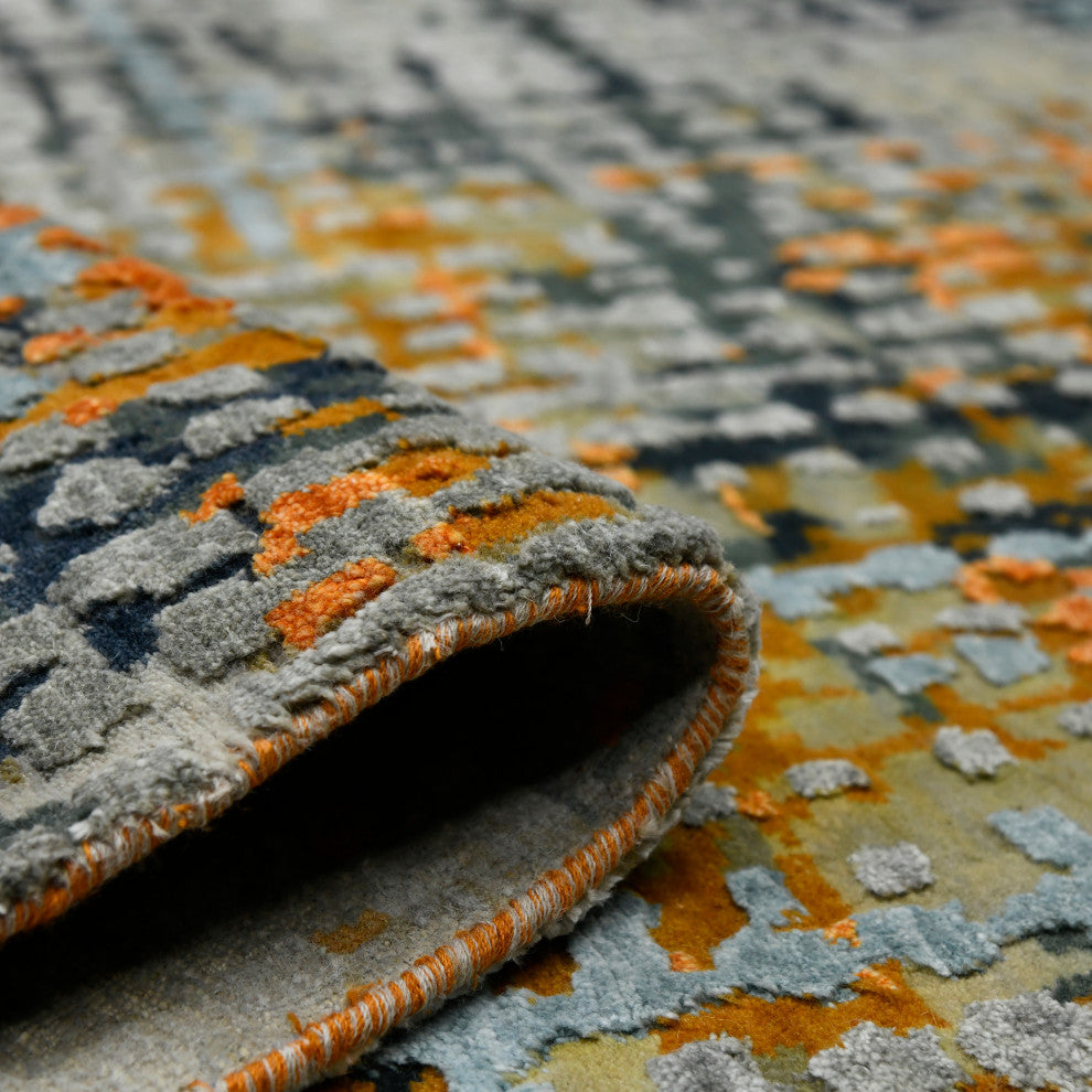 Serena Garland Area Rug, Orange, 9' x 12', Abstract
